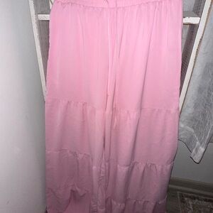 Flowy Pink Maxi Skirt